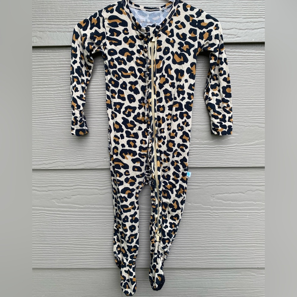 Posh Peanut Baby Girl Leopard Print Bamboo Sleeper